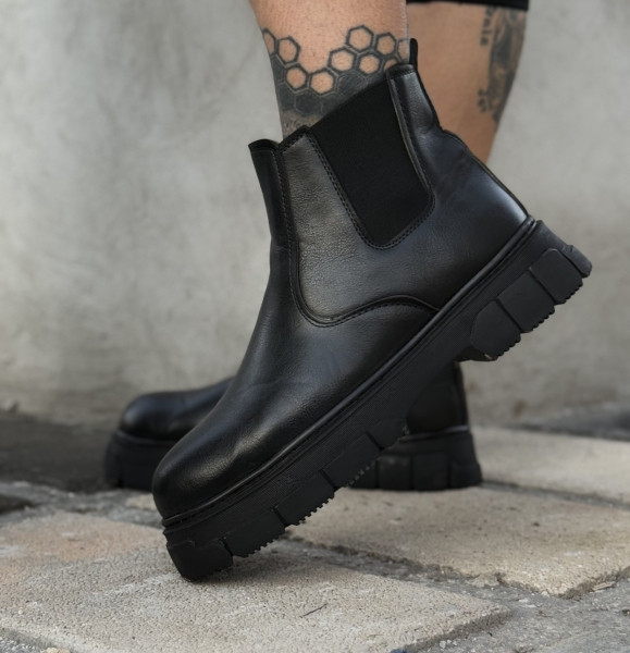 نیم بوت مردانه مشکی | بوت مشکی مردانه