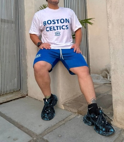 ست تیشرت شلوارک ورزشی | ست تیشرت شلوارک سفید ابی