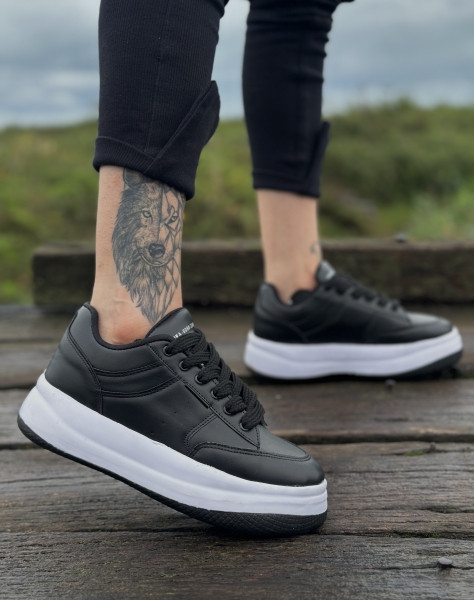 کتونی برشکا زنانه | کتونی زنانه سفید مشکی