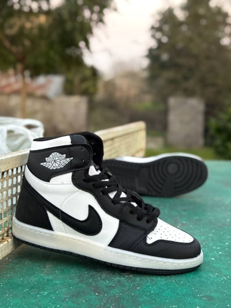 کتونی مردانه جردن ساقدار مشکی سفید