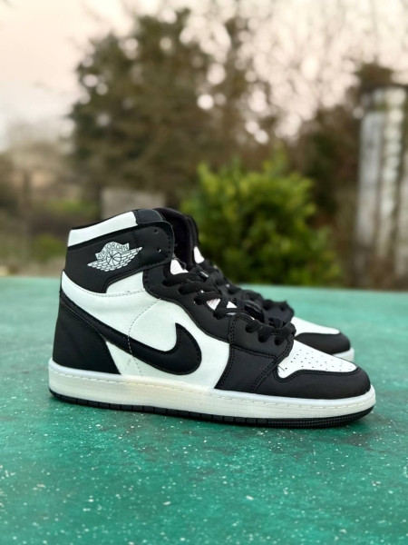 کتونی ساقدار مردانه مشکی سفید | کتونی ساقدار مردانه سفید مشکی