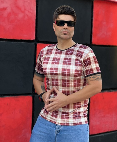 تیشرت مخمل مردانه | تیشرت مردانه مخمل |تیشرت چهارخانه مردانه