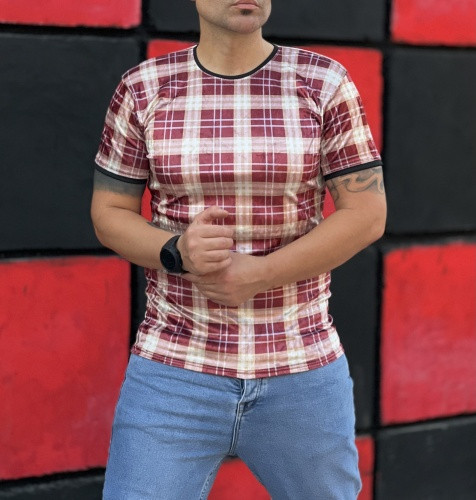 تیشرت زرشکی | تیشرت جذب مردانه