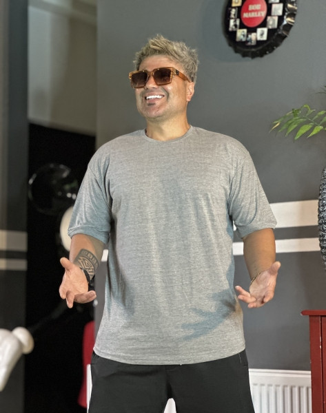 تیشرت ساده طوسی