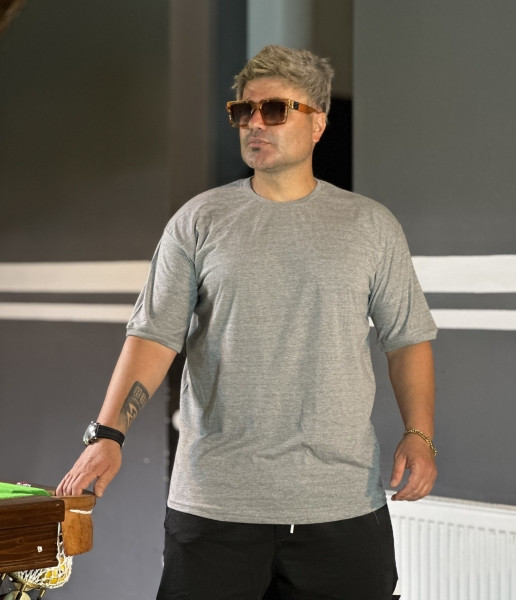 تیشرت ساده مردانه طوسی