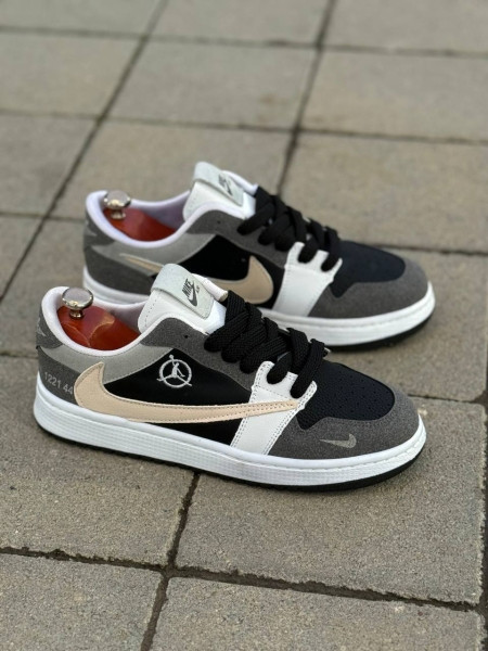 کتونی ترویس مشکی کرم | کتونی ترویس مردانه مشکی کرم