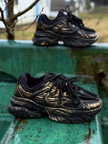 کتونی مشکی طلایی| کتونی طلایی | کتونی مردانه طلایی