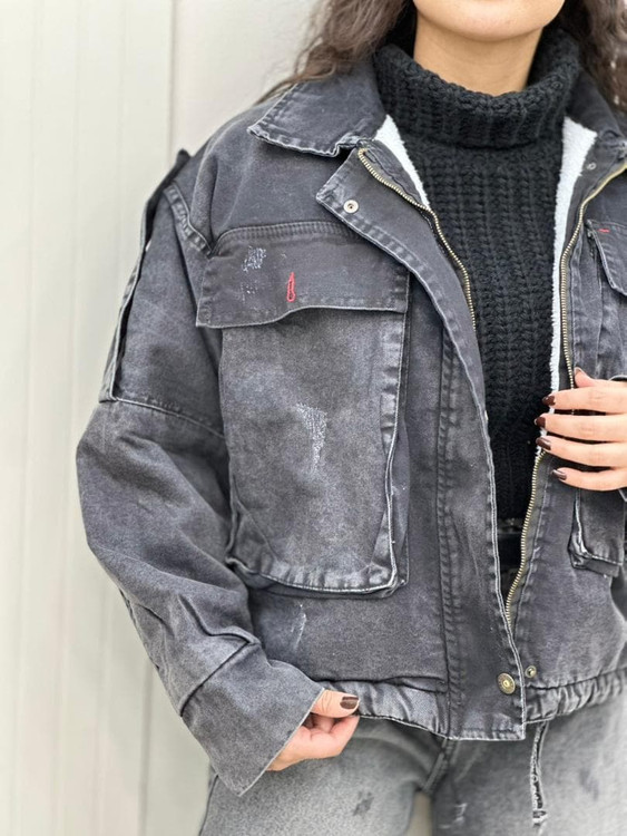 وست ذغالی زنانه | وست ذغالی زنانه جین | خرید وست ذغالی