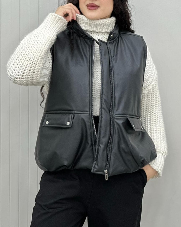 وست چرم زنانه | وست زنانه چرم | مدل جدید وست زنانه