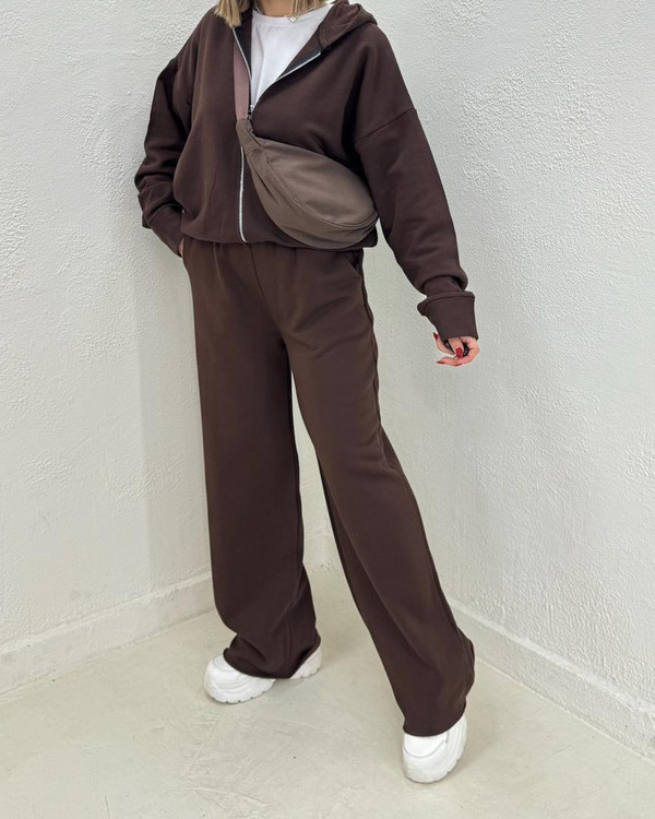 ست ورزشی زنانه قهوه ای | خرید ست اسپرت زنانه