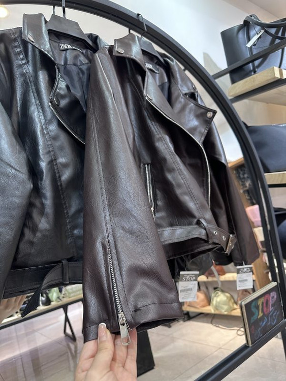 کت چرم زارا| کت چرم لواشکی | کت زنانه زارا