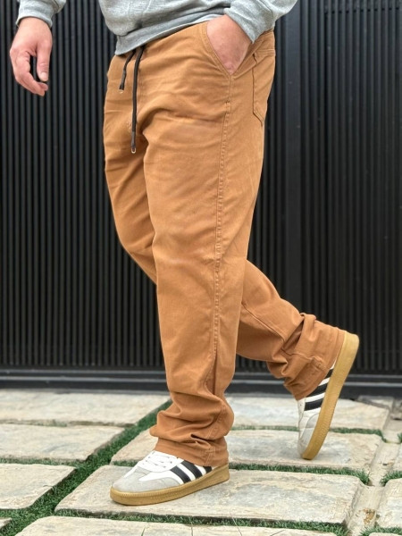 شلوار قهوه ای مردانه | شلوار کتان قهوه ای مردانه | شلوار