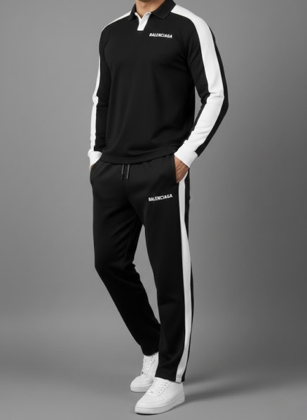 ست ورزشی مردانه | ست نیم زیپ شلوار مشکی مردانه