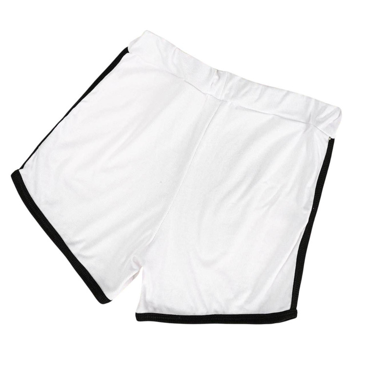 شورتک سفید زنانه | شورتک ورزشی زنانه | شورتک ورزشی بغل نوار