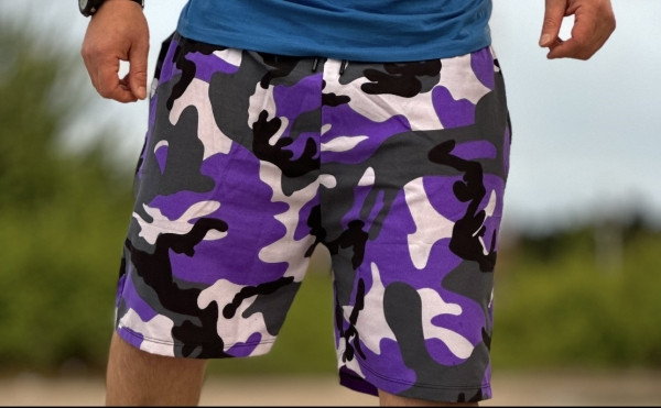 شلوارک مردانه بنفش | شلوارک مردانه چیریکی | شلوارک چیریکی