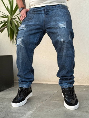 شلوار مام فیت زاپ دار | قیمت شلوار جین مردانه