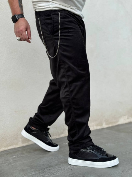 شلوار نیم بگ مشکی مردانه | شلوار بگ مشکی مردانه