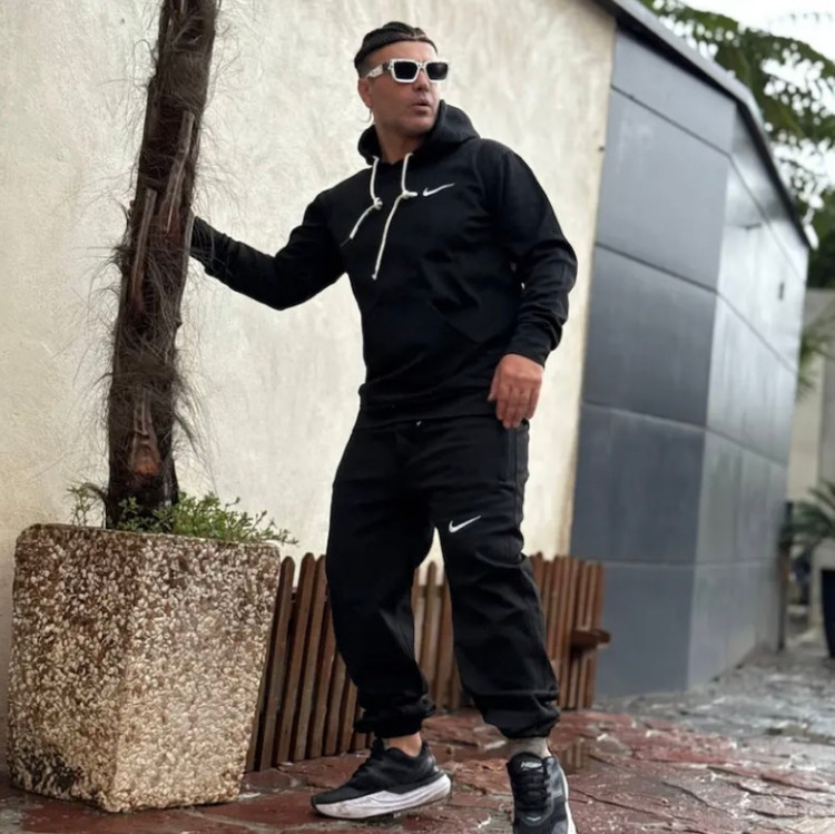 ست هودی شلوار مردانه Nike سهنخ پلیاستر مشکی | اسپرت راحت
